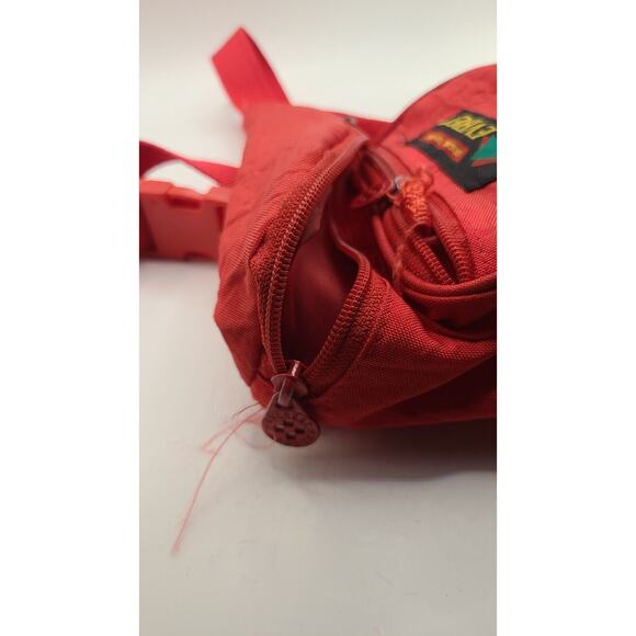 VTG Everest Top Sports Red Nylon Fanny Hip Waist 3 Zip Pockets Adjustable - Picture 7 of 9